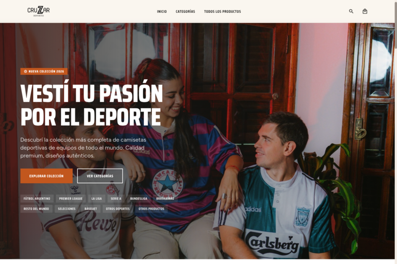 Cruzar Deportes — tienda online de ropa deportiva